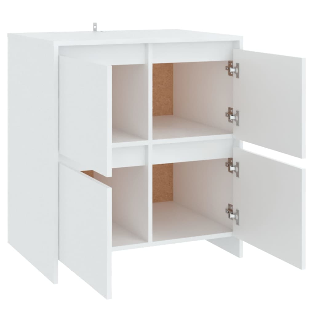 Aparadores 2 pcs 70x41x75 cm aglomerado branco