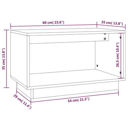 Móvel de TV Valquer de 60 cm em Madeira de Pinho - Branco - Design Rústico