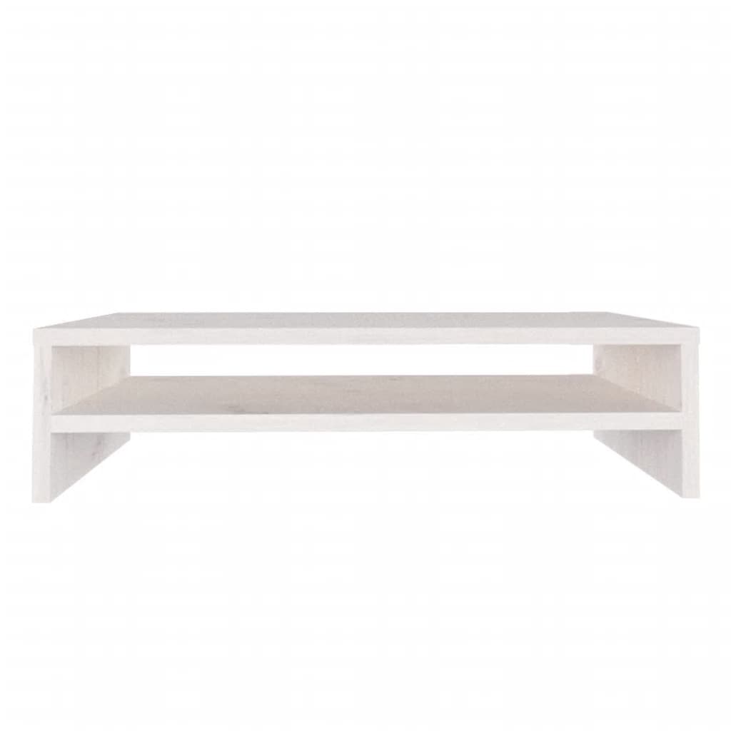 Suporte para monitor 50x24x13 cm madeira de pinho maciça branco