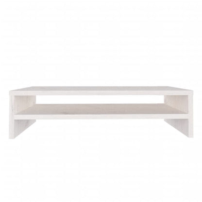 Suporte para monitor 50x24x13 cm madeira de pinho maciça branco