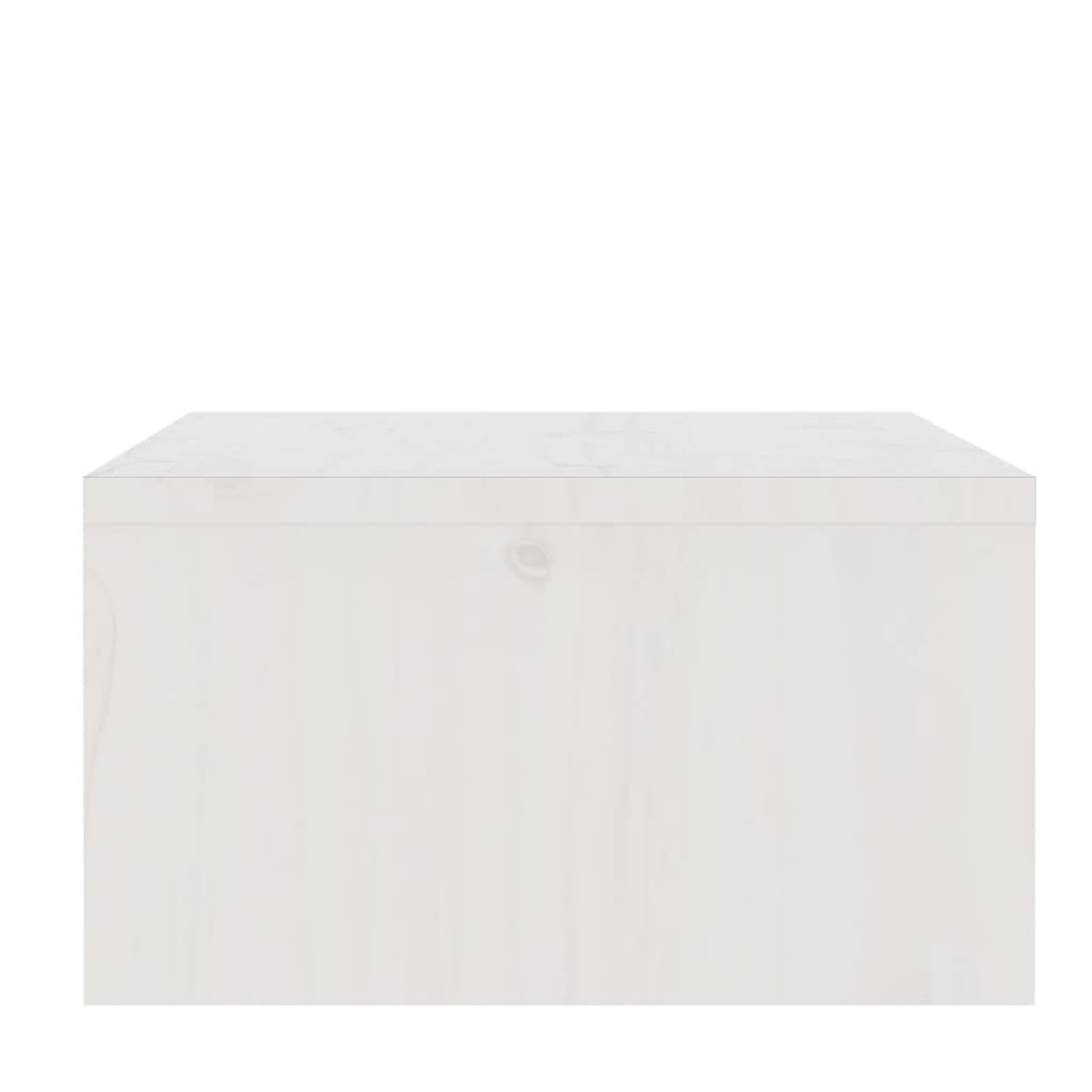 Suporte para Monitor Tower de 100 cm em Madeira de Pinho - Branco