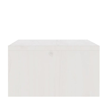 Suporte para Monitor Tower de 100 cm em Madeira de Pinho - Branco