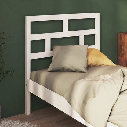 Cabeceira de cama 96x4x100 cm pinho maciço branco