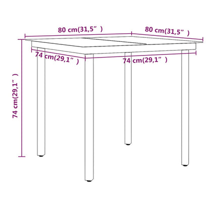 3 pcs conj. de jantar para jardim c/ almofadões cinzento/preto