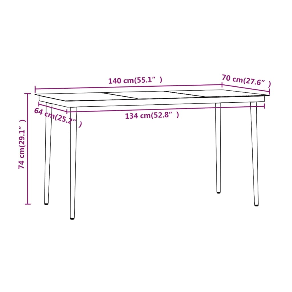 5 pcs conjunto de jantar p/ jardim c/ almofadões castanho/preto