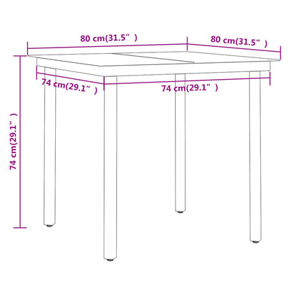 5 pcs conjunto de jantar para jardim preto