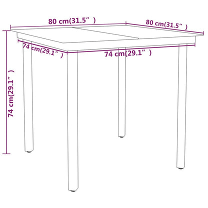 5 pcs conjunto de jantar para jardim preto