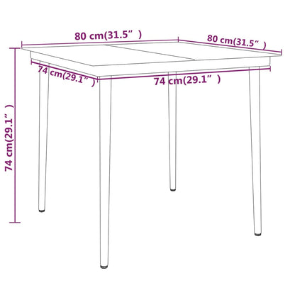 5 pcs conjunto de jantar para jardim cinzento