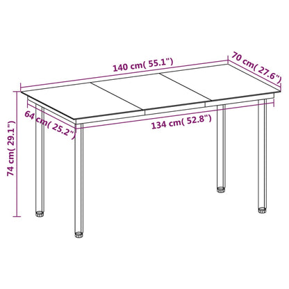 5 pcs conjunto de jantar p/ jardim c/almofadões vime PE e vidro