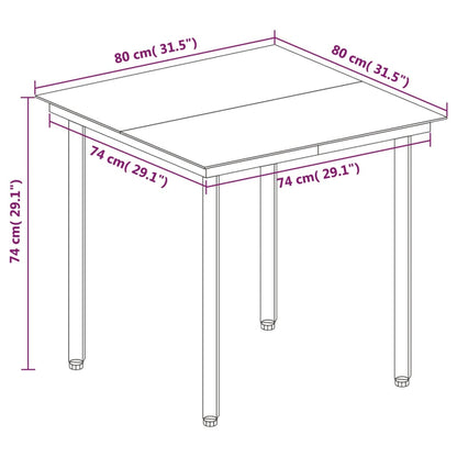 5 pcs conjunto de jantar p/ jardim c/ almofadões vime PE/vidro