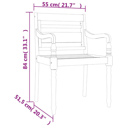 5 pcs conjunto de jantar p/ jardim madeira de teca maciça