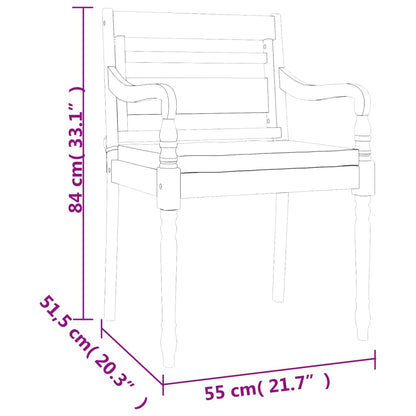 5 pcs conjunto de jantar p/ jardim c/ almofadões teca maciça