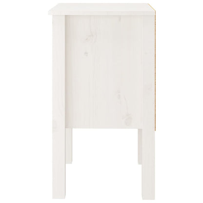 Mesa de cabeceira 40x35x61,5 cm madeira de pinho maciça branco