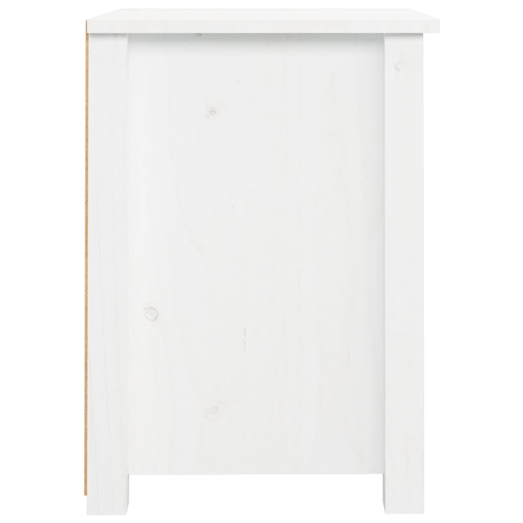 Mesas de cabeceira 2 pcs 40x35x49 cm pinho maciço branco