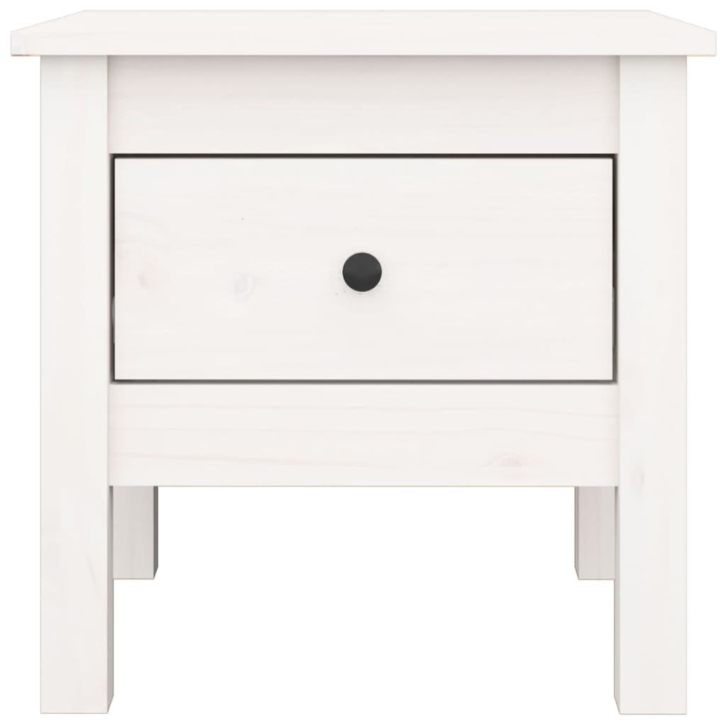 Mesa de apoio 40x40x39 cm pinho maciço Branco