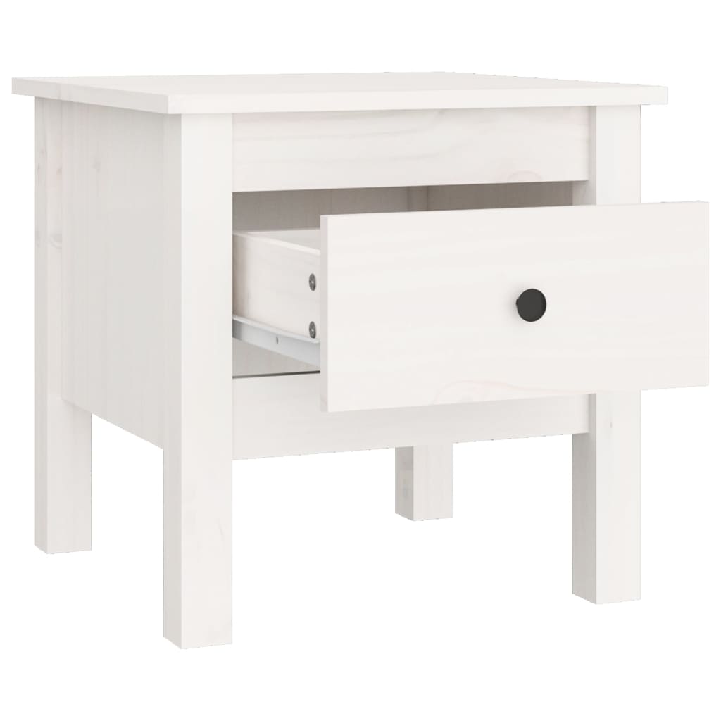 Mesa de apoio 40x40x39 cm pinho maciço Branco