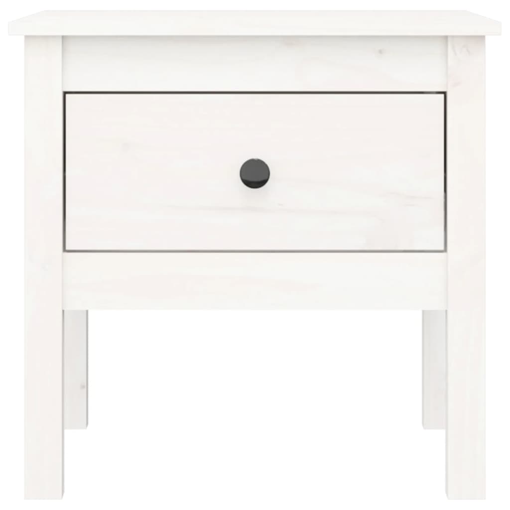 Mesa de apoio 50x50x49 cm pinho maciço Branco