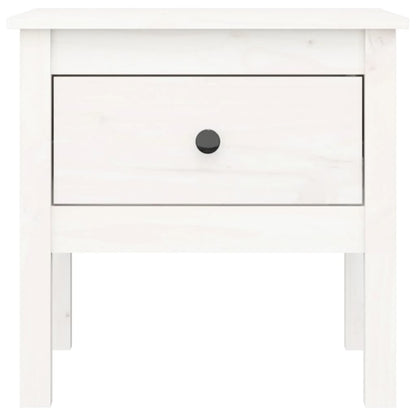 Mesa de apoio 50x50x49 cm pinho maciço Branco