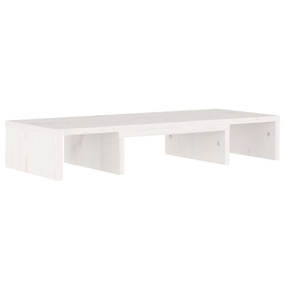 Suporte para monitor 60x24x10,5 cm madeira pinho maciça branco