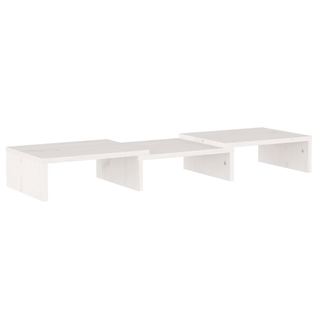 Suporte para monitor 60x24x10,5 cm madeira pinho maciça branco