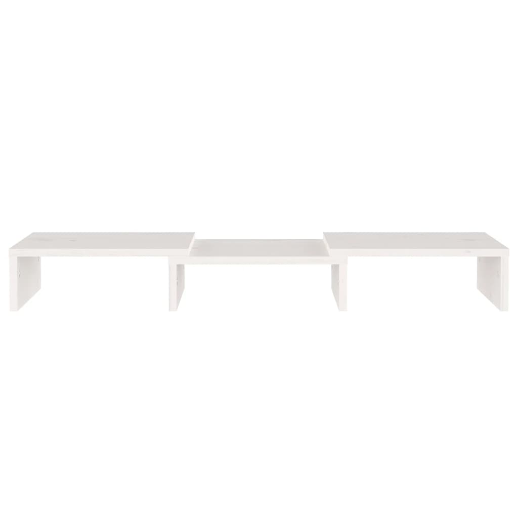 Suporte para monitor 60x24x10,5 cm madeira pinho maciça branco