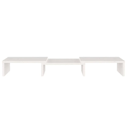 Suporte para monitor 60x24x10,5 cm madeira pinho maciça branco