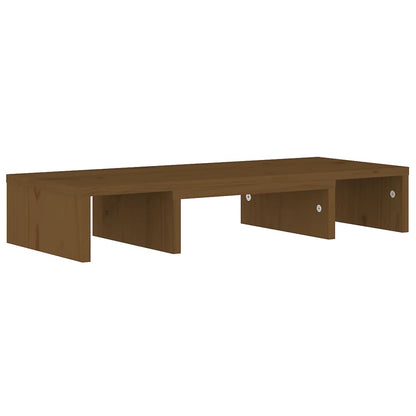 Suporte para monitor 60x24x10,5 cm pinho maciço castanho mel