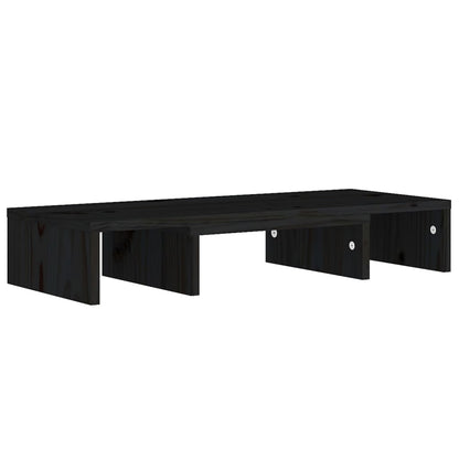 Suporte para Monitor em Madeira de Pinho de 60 cm - Preto