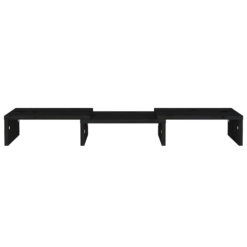 Suporte para Monitor em Madeira de Pinho de 60 cm - Preto