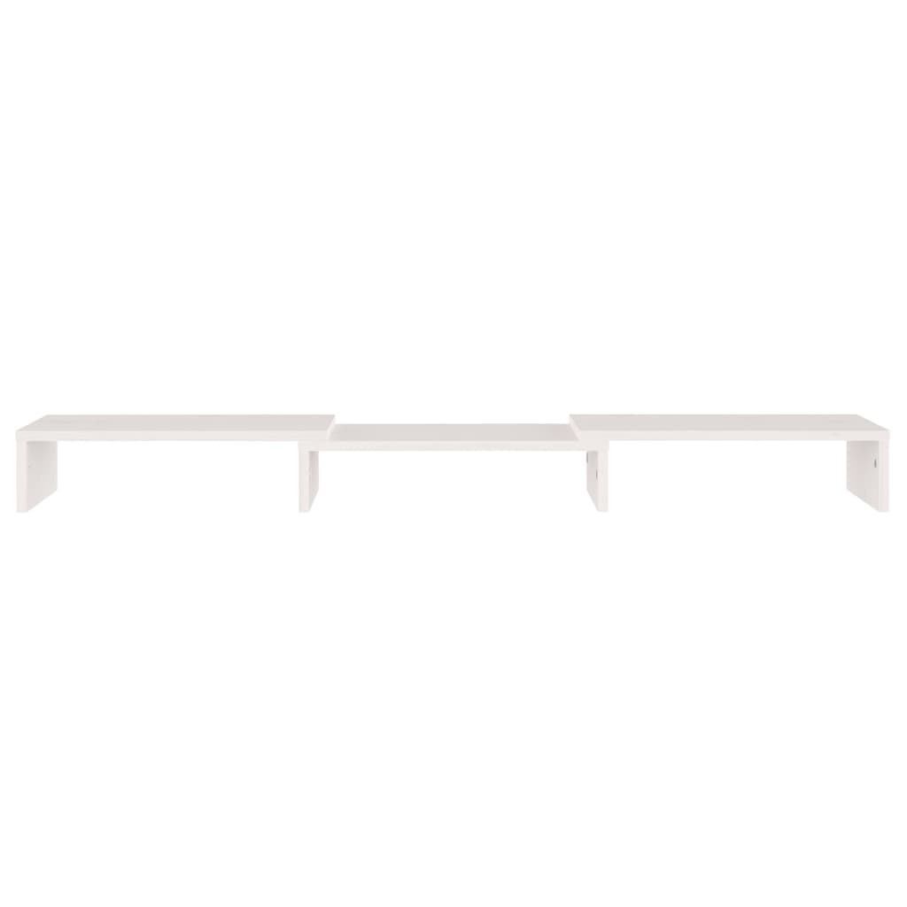 Suporte para Monitor em Madeira de Pinho de 80 cm - Branco