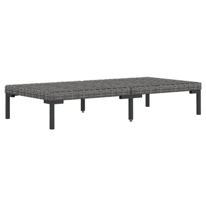 9 pcs conj. lounge jardim c/ almofadões vime PE cinzento-escuro