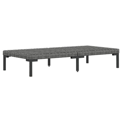 8 pcs conj. lounge jardim c/ almofadões vime PE cinzento-escuro