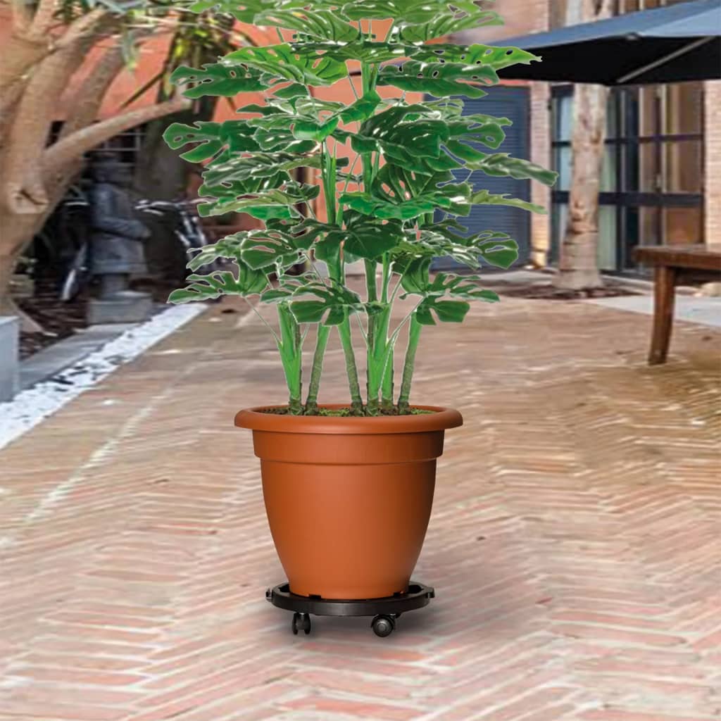 Carrinho para plantas com rodas diâmetro 30 cm 170 kg preto