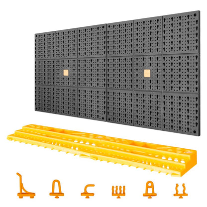 Painel de parede para ferramentas 500x1000 mm 50 ganchos PP