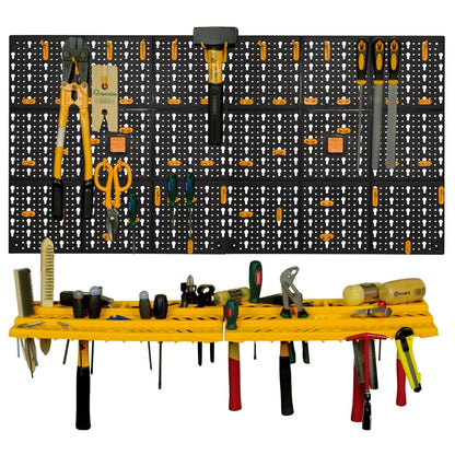 Painel de parede para ferramentas 500x1000 mm 50 ganchos PP