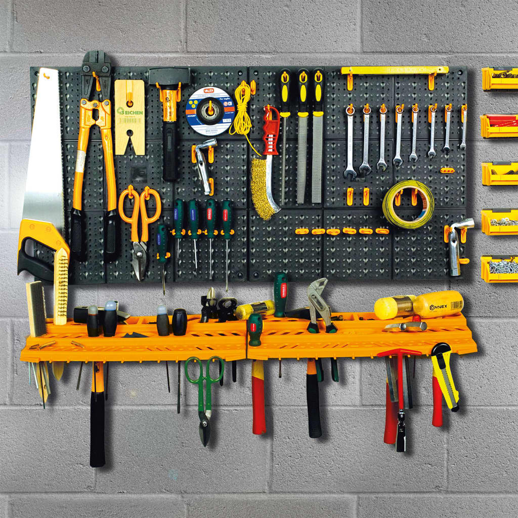 Painel de parede para ferramentas 500x1000 mm 50 ganchos PP