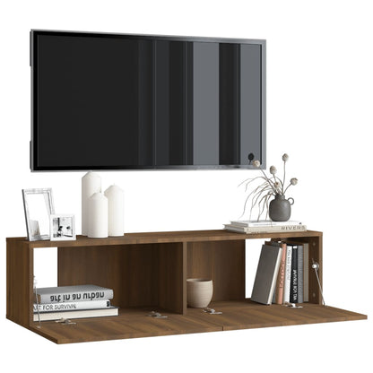 Móvel de TV Cafir de Parede de 120cm - Nogueira - Design Moderno