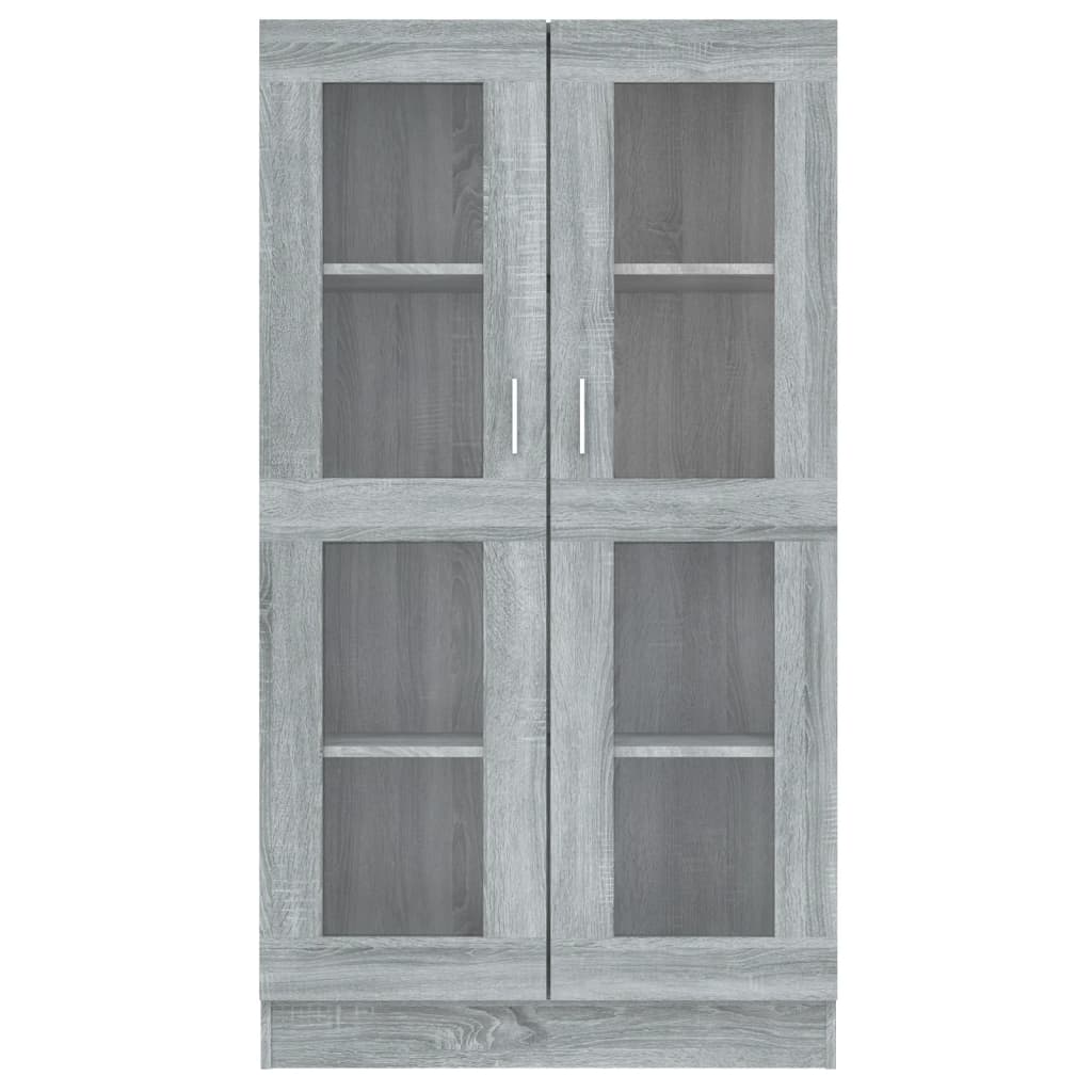 Vitrine 82,5x30,5x150 cm derivados de madeira cinzento sonoma