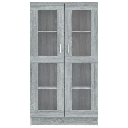 Vitrine 82,5x30,5x150 cm derivados de madeira cinzento sonoma