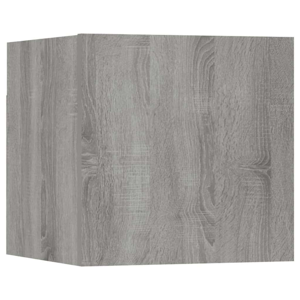 Móveis de TV de parede 2 pcs 30,5x30x30 cm cinzento sonoma