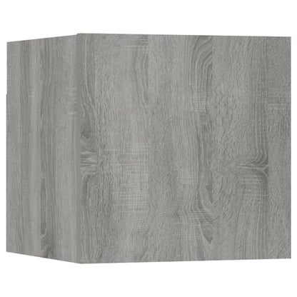 Móveis de TV de parede 4 pcs 30,5x30x30 cm cinzento sonoma