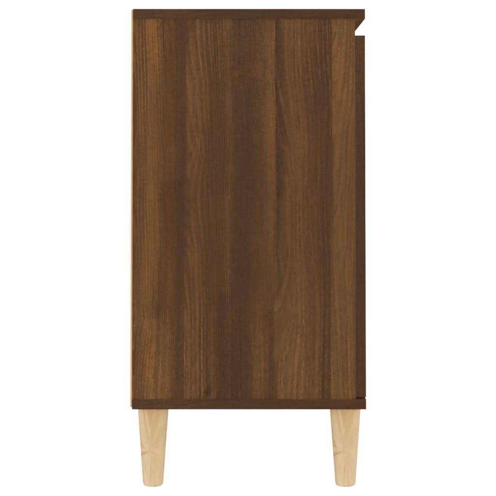 Aparador Eucali com 2 Gavetas e 2 Portas de 103 cm - Castanho - Design Nórdico