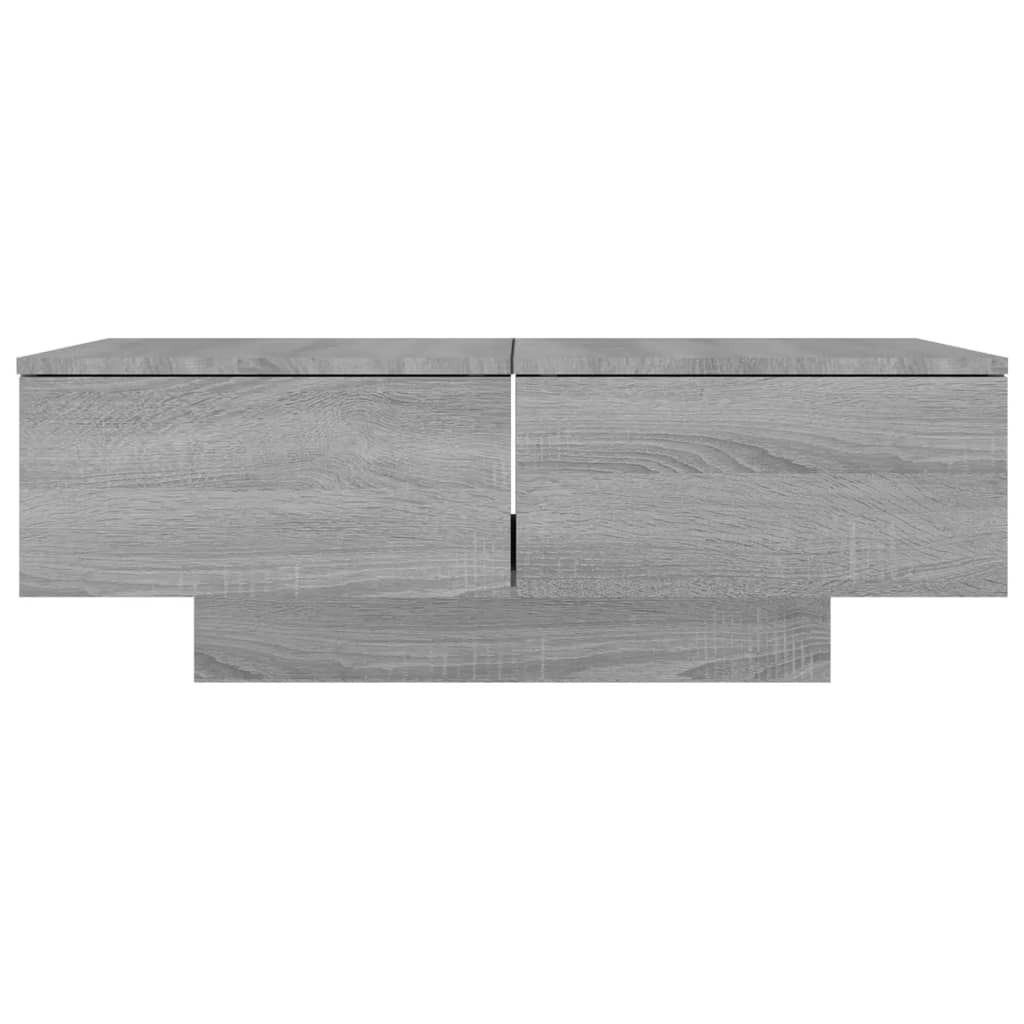 Mesa de Centro Davi com 4 Gavetas - Cinzento - Design Moderno