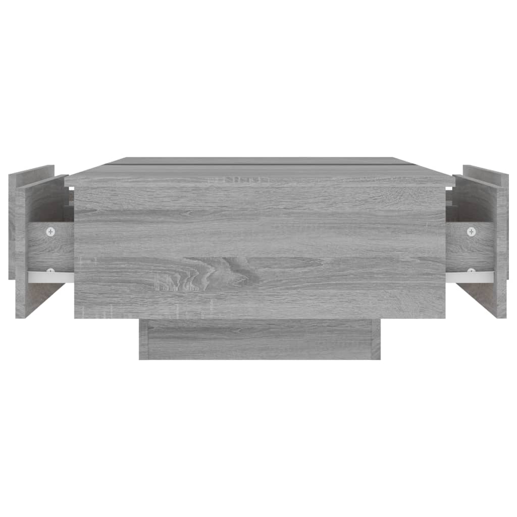 Mesa de Centro Davi com 4 Gavetas - Cinzento - Design Moderno