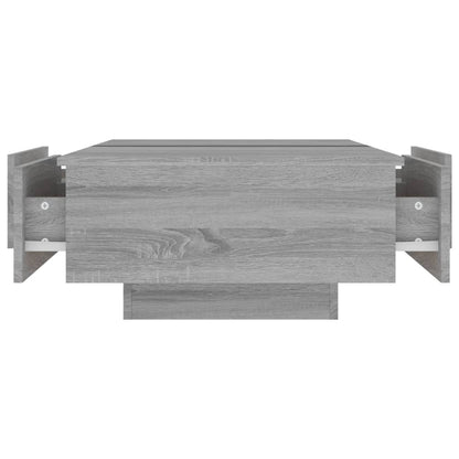 Mesa de Centro Davi com 4 Gavetas - Cinzento - Design Moderno