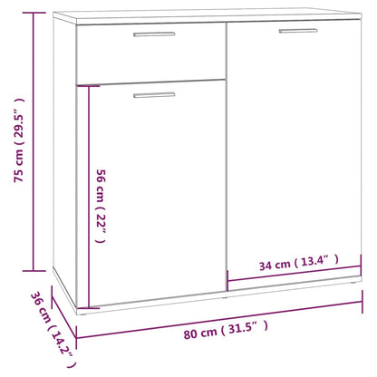 Aparador Dela de 80cm - Cinzento Sonoma - Design Minimalista