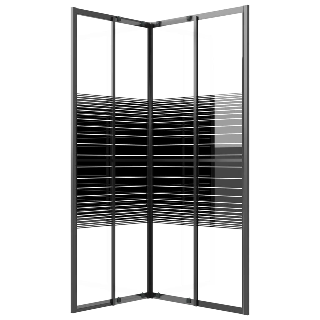 Cabine de duche riscas ESG 80x70x180 cm preto