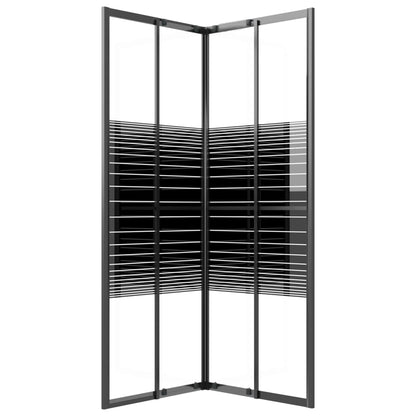 Cabine de duche riscas ESG 80x80x180 cm preto