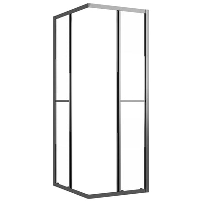 Cabine de duche ESG semiopaco 80x70x180 cm preto