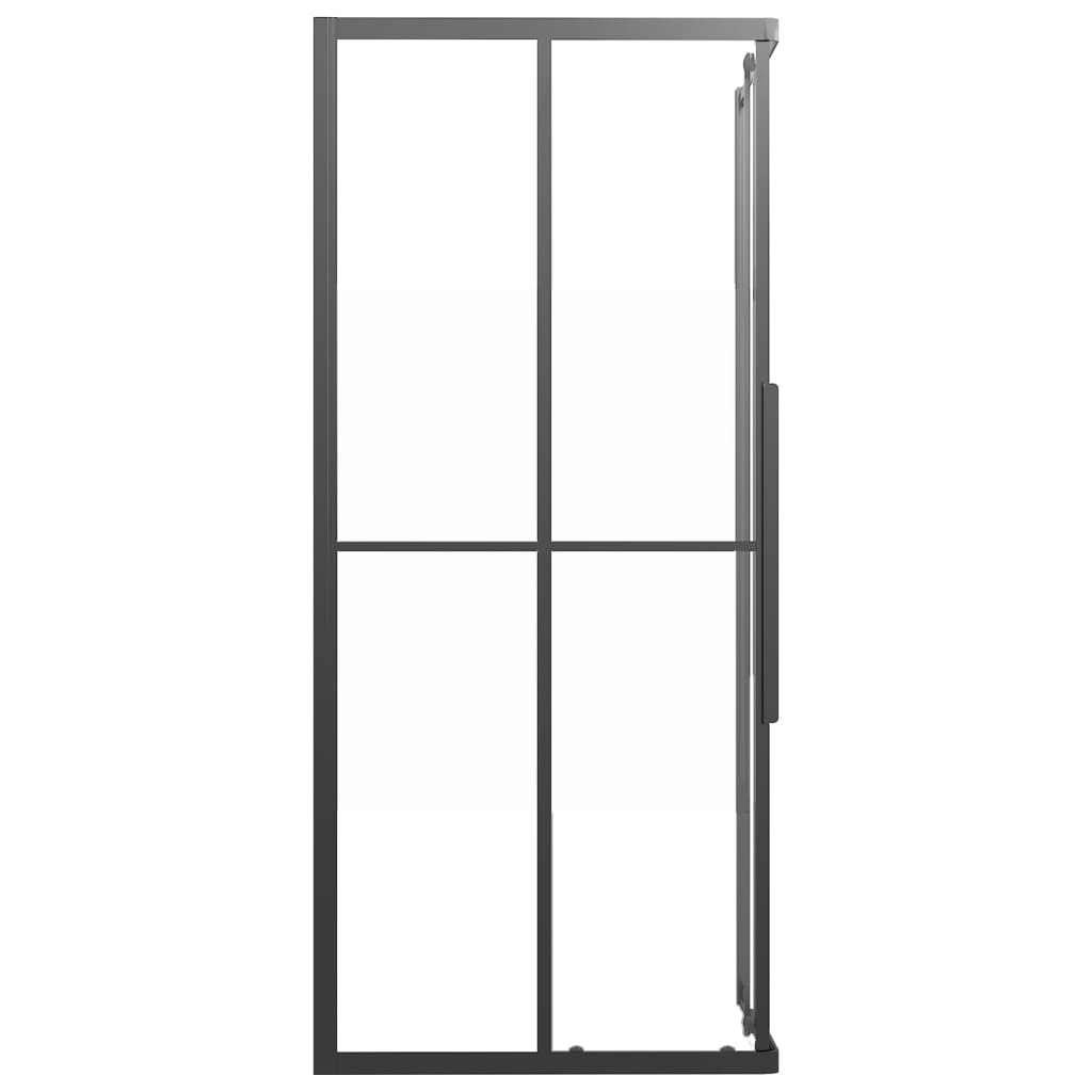 Cabine de duche ESG opaco 80x70x180 cm preto